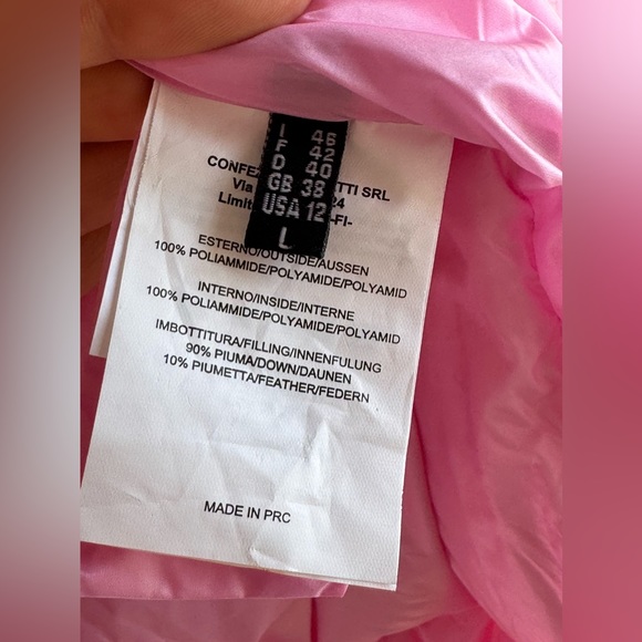 Montereggi Women's Down Jacket Pink Size 46It - Picture 11 of 13